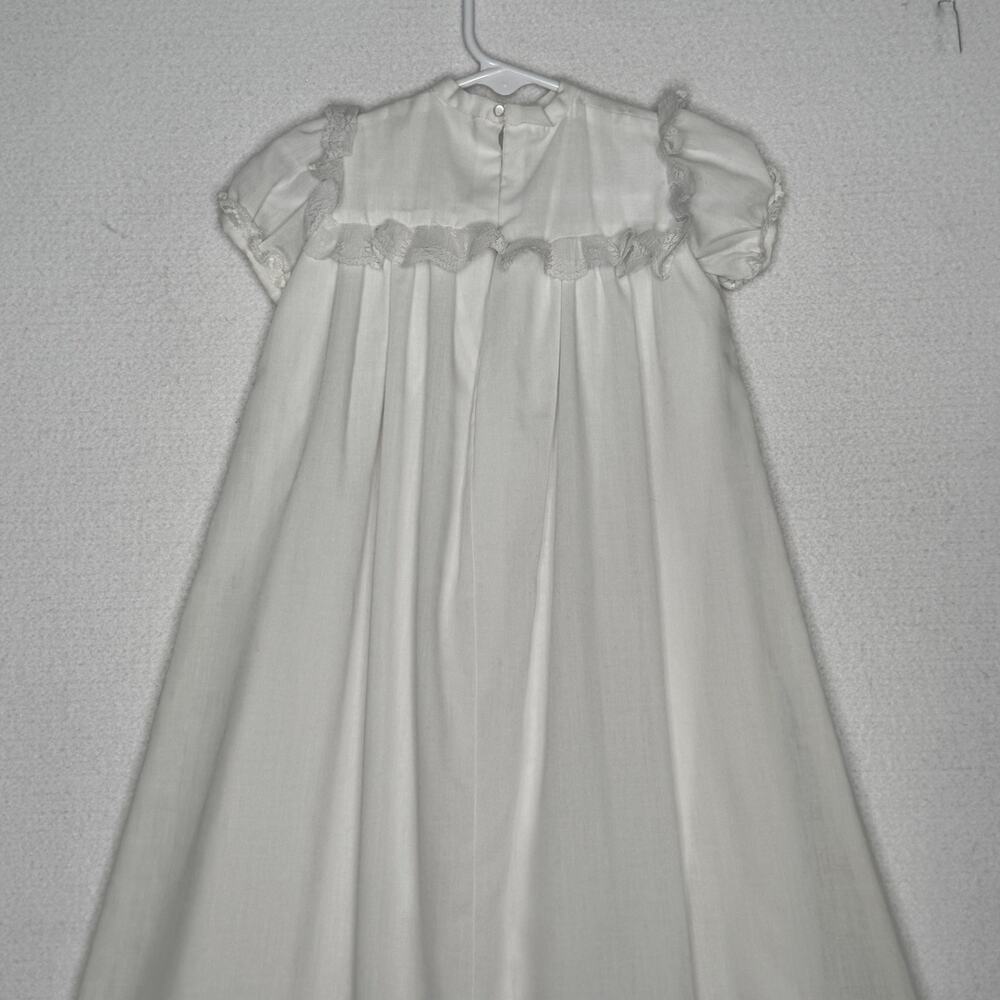 Vintage 1970s Handmade Christening Baptism Gown Lace Heirloom Baby 6-12M - Picture 15 of 15